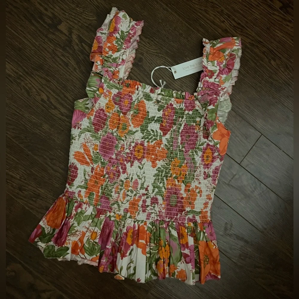 Floral Ruffle Smocked Top - Picture 7 of 13